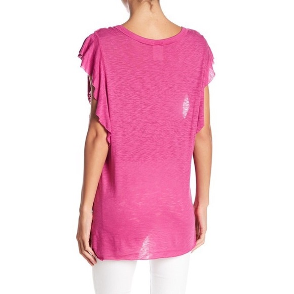 Free People Raspberry So Easy Tee (S) NWT - Picture 8 of 8